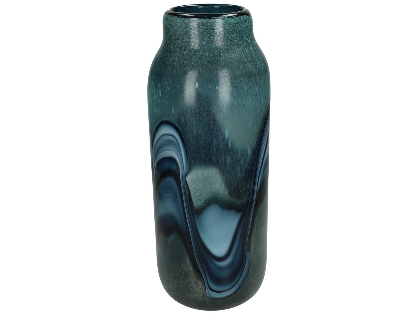 Engelnburg Dekovase Engelnburg Vase Blumenvase Glas Blau 38x16x16 (kein Set, 1er Set) von Engelnburg