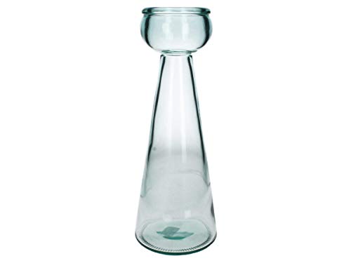 Engelnburg Hochwertige Blumenvase Vase recyceltes Glas Klar 15x15x40cm von Engelnburg