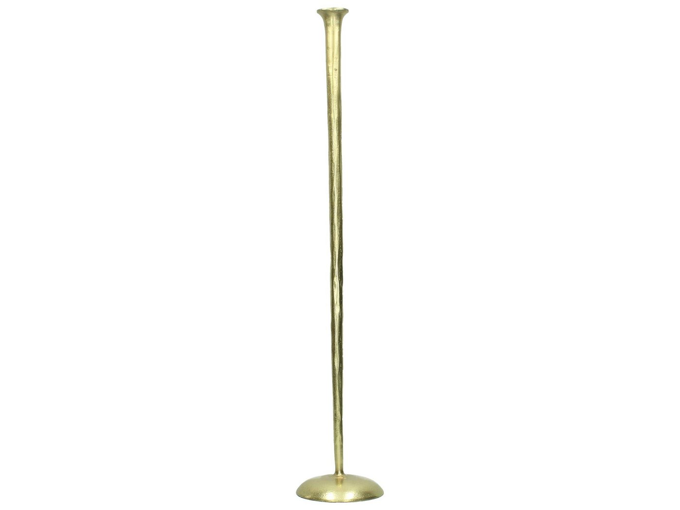 Engelnburg Kerzenständer Hochwertiger Kerzenhalter Kerzenständer ROUGH ALU GOLD 13X13X70CM von Engelnburg
