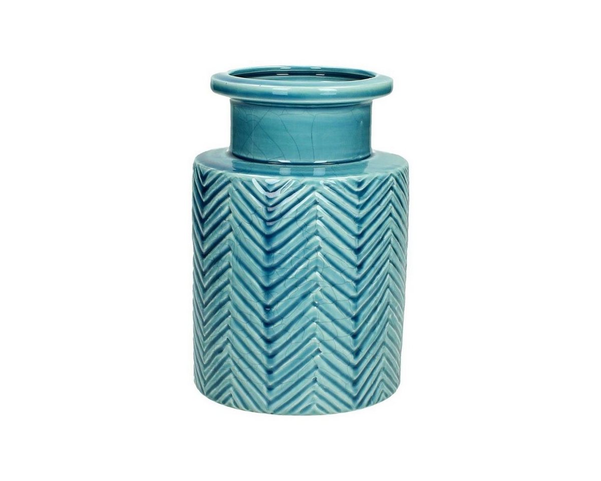 Engelnburg Dekovase Engelnburg Hochwertiger Vase Keramik Blau 12x12x18cm (kein Set) von Engelnburg