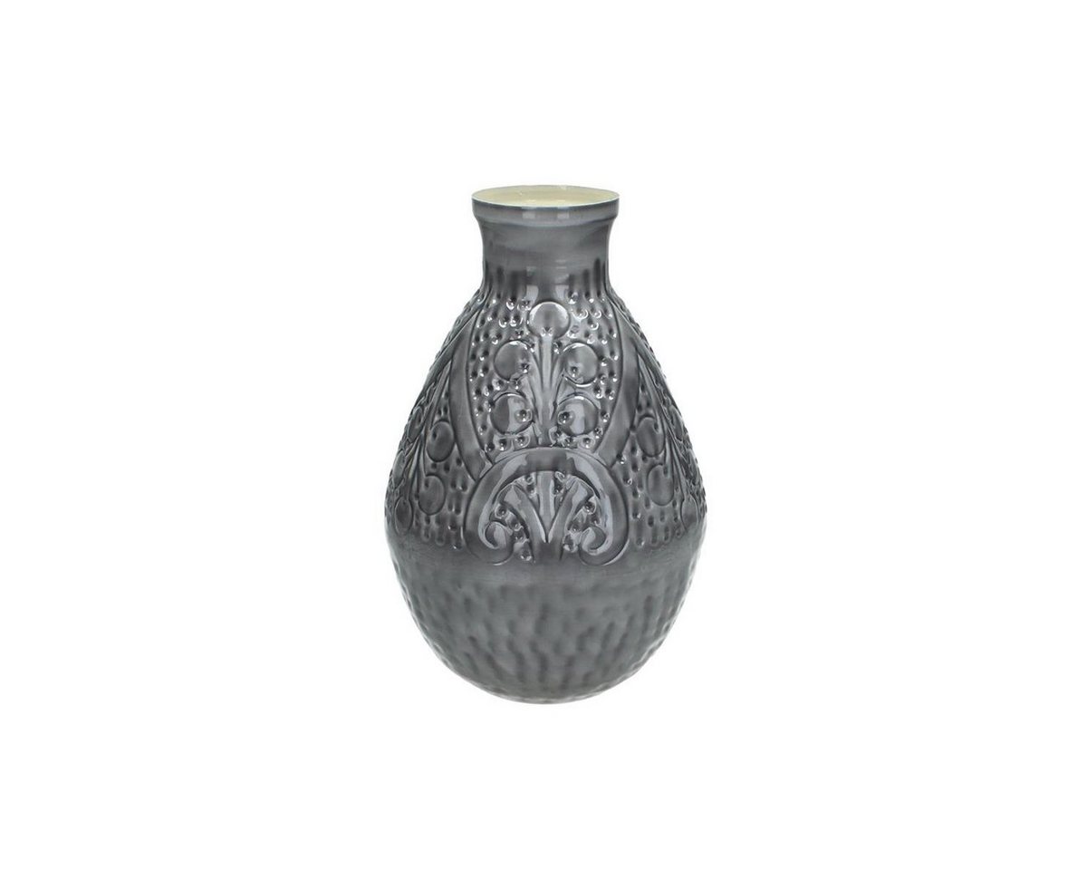 Engelnburg Dekovase Engelnburg Hochwertiger Vase Metall Grau 20x20x31cm (kein Set, 1er Set) von Engelnburg