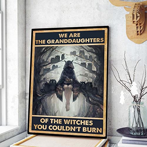 Retro-Metall-Blechschild mit Aufschrift "We are The Granddaughters of The Witches You Couldn't Burn", Poster, Hippie-Hexerei, Poster für Zuhause, Garten, Küche, Bar, Café, Restaurant, Wanddekoration Retro-Metall-Blechschild mit Aufschrift "We are The Granddaughters of The Witches You Couldn't Burn", Poster, Hippie-Hexerei, Poster für Zuhause, Garten, Küche, Bar, Café, Restaurant, Wanddekoration von EnggResd