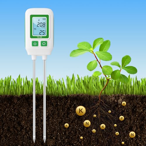 EngineR Bodenmessgerät 4 in 1 Npk Bodentester für Stickstoff, Phosphor, Kalium, Boden-Zeitschaltuhr mit digitalem LCD-Display, für Gartenarbeit, Landwirtschaft, Pflanzen EngineR Bodenmessgerät 4 in 1 Npk Bodentester für Stickstoff, Phosphor, Kalium, Boden-Zeitschaltuhr mit digitalem LCD-Display, für Gartenarbeit, Landwirtschaft, Pflanzen von EngineR