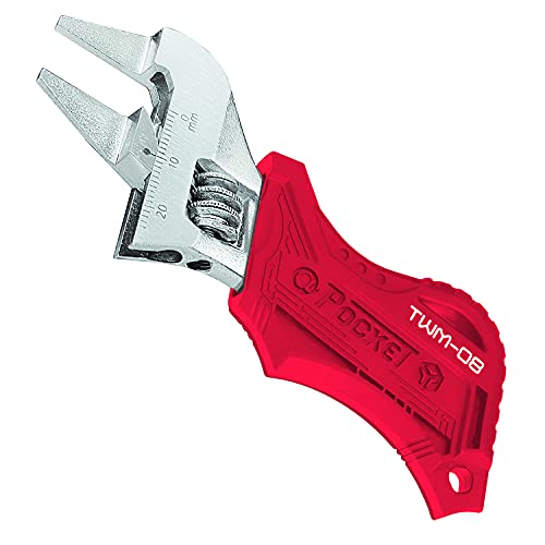 Kurzer verstellbarer Schraubenschlüssel mit ultraschlankem Maul (nur 2 mm dick) Kleiner Taschenschlüssel, 110mm, ENGINEER TWM-08 von ENGINEER