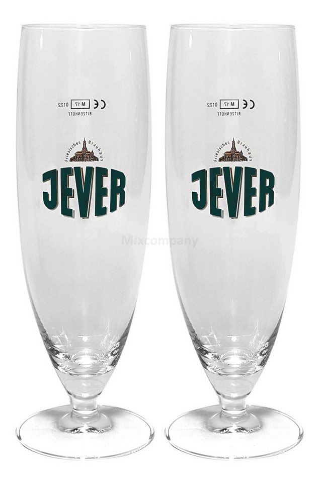 Jever Bierglas Jever Bier Glas Bierglas Tulpenglas Gläser Set - 2x Pilstulpen 300ml von Jever