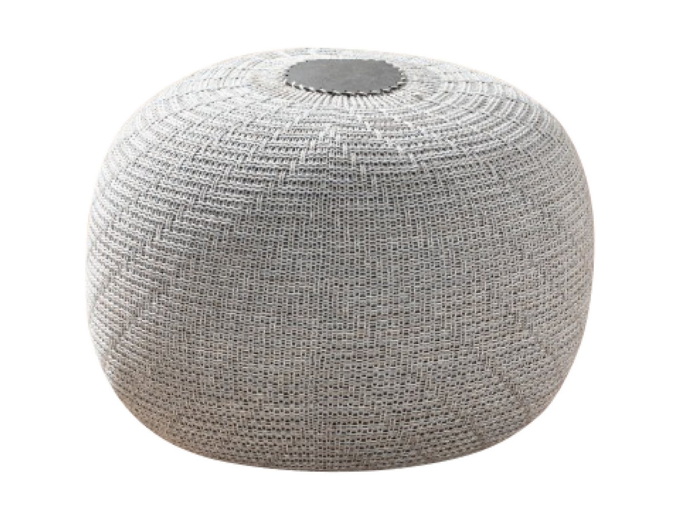 English Home Pouf Strick Pouf Hocker, Rund Sitzpouf, Sitzhocker, Sitzpuff, Fußhocker von English Home