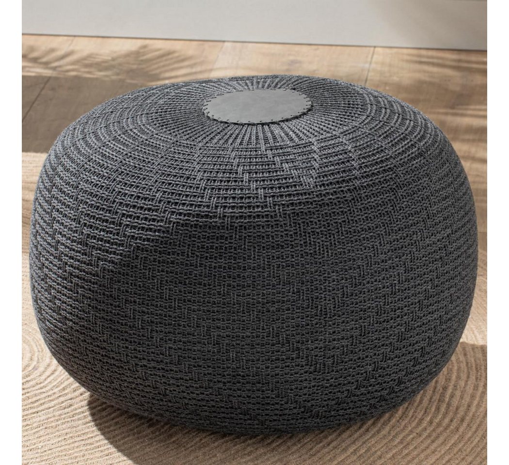 English Home Pouf ENGLISH HOME Pouf Hocker, Rund Sitzpouf, Sitzhocker, Sitzpuff, Fußhock von English Home