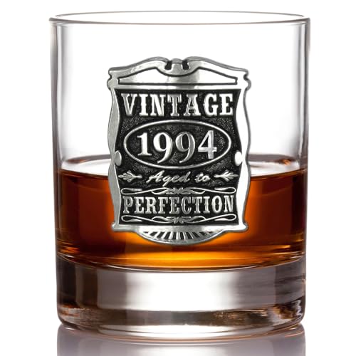 English Pewter Company Jahrgang 1991 30. Geburtstag oder Jubiläum Whiskyglas - einzigartige Geschenkidee für Männer [VIN130] von English Pewter Company Sheffield, England