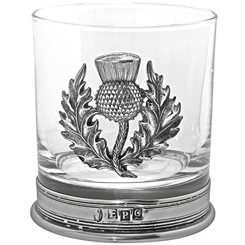 English Pewter Company Whiskyglasbecher mit Schottischer Distel und Zinnbasis [SG705] von English Pewter Company Sheffield, England