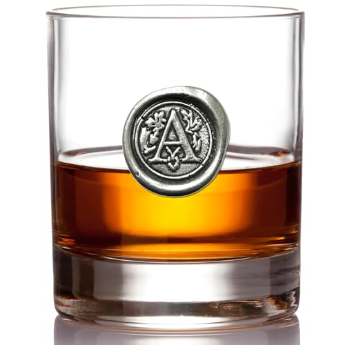 English Pewter Company11oz Whiskyglasbecher mit Monogramm-Initiale - personalisiertes Geschenk mit Ihrer Wahl der Initiale (A) [MON101] von English Pewter Company Sheffield, England