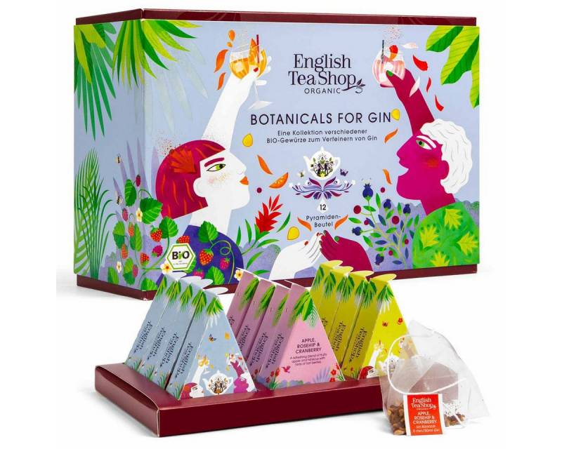 English Tea Shop Teebox ETS Tee Mix Geschenkset 12 Stk. Tee Pyramiden in edlem Design von English Tea Shop