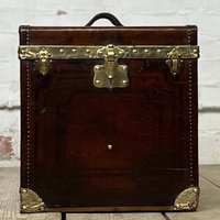 Antikes Leder & Messing Gebundenes Gepäck von EnglishLeatherTrunks
