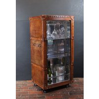 Luxus Zaum Leder Handmade Cocktail Bar von EnglishLeatherTrunks
