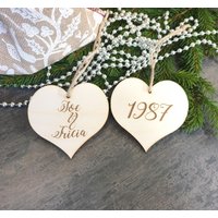 Benutzerdefinierte Weihnachtsgeschenke Erstes Weihnachten Verlobt Geschenk Verlobung Ornament Benutzerdefinierte Paar Weihnachtsdekor Personalisierte von EngraveCelebration