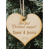 Personalisiertes Weihnachtsgeschenk > Weihnachts-Verlobungsgeschenk Ornament Mit Gravur Paar-Weihnachtsdekor Personalisierte Weihnachtsverzierung von EngraveCelebration
