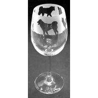 Akita Weinglas 35Cl Weinglas Mit Akita Fries Design von EngravedGlassDirect