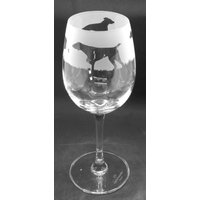 Aps Weinglas 35Cl Weinglas Mit Kurzhaarfries Design von EngravedGlassDirect