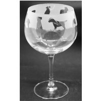 Border Terrier 70Cl Glas Gin Ballon Mit Border Terrier Design von EngravedGlassDirect