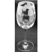 Border Terrier Glas 35Cl Weinglas Mit Border Terrier Fries Design von EngravedGlassDirect