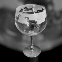 Dachshund Gin Glass 70Cl Glas Gin Ballon Mit Dackel Design von EngravedGlassDirect