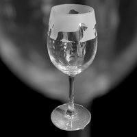 Dachshund Weinglas 35Cl Weinglas Mit Wire Haired Dackel Fries Design von EngravedGlassDirect