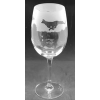 Fuchs Weinglas 35Cl Weinglas Mit Fox Frieze Design von EngravedGlassDirect