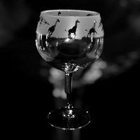 Giraffe Gin Glass 70Cl Glas Gin Ballon Mit Giraffe Fries Design von EngravedGlassDirect