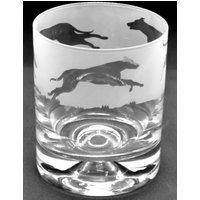 Greyhound Glas | 30Cl Glas Whisky Becher Mit Greyhound Fries Design von EngravedGlassDirect