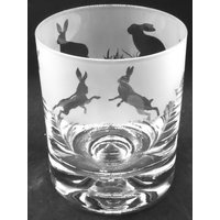 Hase Glas | 30Cl Glas Whiskybecher Mit Hasenfriesen-Design von EngravedGlassDirect