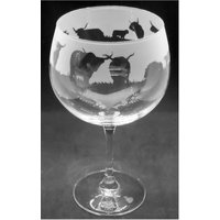 Highland Cattle Glas 70Cl Glas Gin Ballon Mit Highland Cattle Frieze Design Highland Cattle Glas 70Cl Glas Gin Ballon Mit Highland Cattle Frieze Design von EngravedGlassDirect
