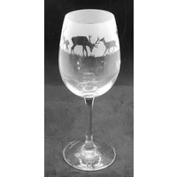 Hirschwein Glas 35Cl Weinglas Mit Hirschfries Design von EngravedGlassDirect