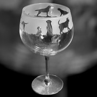 Labrador Gin Glass 70Cl Glas Gin Ballon Mit Labrador Retriever Design von EngravedGlassDirect