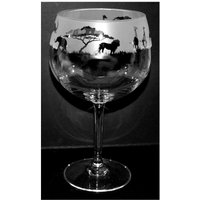 Safari Gin Glass 70Cl Glas Gin Ballon Mit Safari Frieze Design von EngravedGlassDirect