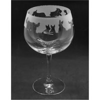 Scottie Gin Glass 70Cl Glas Gin Ballon Mit Scottish Terrier Design von EngravedGlassDirect