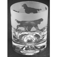 Springer Spaniel Glas | 30Cl Glas Whisky Becher Mit Springer Spaniel Fries Design von EngravedGlassDirect