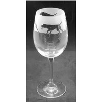 Vizsla Weinglas 35Cl Weinglas Mit Wire Haired Vizsla Design von EngravedGlassDirect