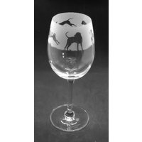 Weimaraner Weinglas 35Cl Weinglas Mit Weimaraner Design von EngravedGlassDirect