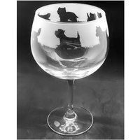 Westie Gin Glass 70Cl Glas Gin Ballon Mit West Highland Terrier Design von EngravedGlassDirect