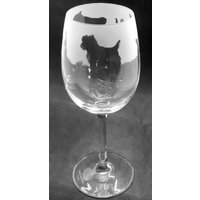 Westie Weinglas 35Cl Weinglas Mit West Highland Terrier Fries Design von EngravedGlassDirect