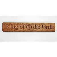 King Of The Grill Griff Aus Mahagoni Mit Gravur Für Das Big Green Egg von EngravedWoodHandles