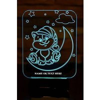 Bär Auf Dem Mond, Personalisierte 3D-Illusion Smart App-Kontrolle Nachtlicht Bluetooth, Musik, 7 & 16M Color Mobile App, Hergestellt in Bär Auf Dem Mond, Personalisierte 3D-Illusion Smart App-Kontrolle Nachtlicht Bluetooth, Musik, 7 & 16M Color Mobile App, Hergestellt in von EngravingArtStudio