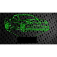 Chevy Corvette Personalisierte 3D Illusion Smart App Control Nachtlicht Bluetooth, Musik, 7 & 16M Farbe Mobile App, Made in Uk von EngravingArtStudio