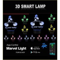 Dj, Musik Mixer Personalisierte 3D Illusion Smart App Control Nachtlicht Bluetooth, Musik, 7 & 16M Farbe Mobile App von EngravingArtStudio