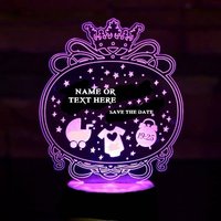 Es Ist Ein Junge, Es Mädchen 3D Illusion Smart App Control Nachtlicht Bluetooth, Musik, 7 & 16M Farbe Mobile App, Made in Uk von EngravingArtStudio