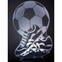 Fußball Und Schuhe 3D Illusion Smart App Control Nachtlicht Bluetooth, Musik, 7 & 16M Farbe Mobile App, Made in Uk von EngravingArtStudio