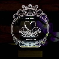 Ich Gebe Dir Mein Herz, 3D Illusion Smart App Control Nachtlicht Bluetooth, Musik, 7 & 16M Farbe Mobile App, Made in Uk von EngravingArtStudio