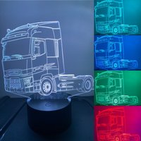 Lkw 3D Illusion Smart App-Kontrolle Nachtlicht Bluetooth, Musik, 7 & 16M Color Mobile App, Made in Uk Lkw 3D Illusion Smart App-Kontrolle Nachtlicht Bluetooth, Musik, 7 & 16M Color Mobile App, Made in Uk von EngravingArtStudio