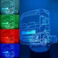 Lkw 3D Illusion Smart App-Kontrolle Nachtlicht Bluetooth, Musik, 7 & 16M Color Mobile App, Made in Uk von EngravingArtStudio