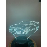 Meine Personalisierte Skyline R33Gt-R 3D-Illusion Smart App-steuern Nachtlicht Bluetooth, Musik, 7 & 16M Farbe Mobile App von EngravingArtStudio