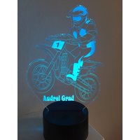 Mountain Bikes Motocross 3D Illusion Smart App Control Nachtlicht Bluetooth, Musik, 7 & 16M Farbe Mobile App, Made in Uk von EngravingArtStudio